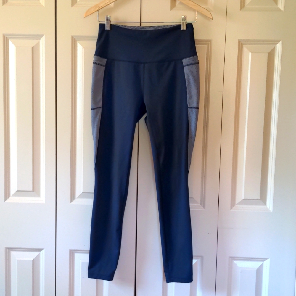 Southern Tide Melana High Waisted Leggings Navy Contrast Pocket Size S